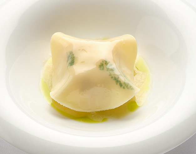 甘鯛のラヴィオリ仕立て ソース マリニエール