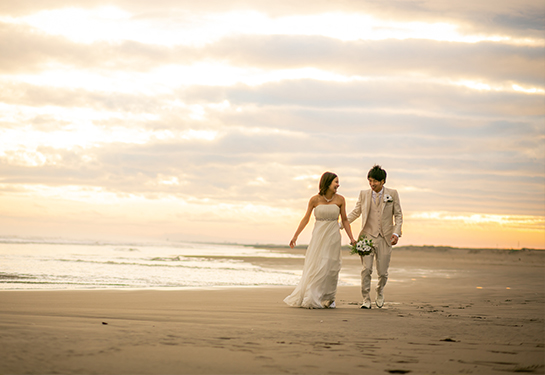 【洋装】海撮影